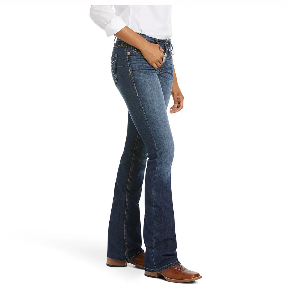 10027713 Ariat REAL Women's Perfect Rise Boot Cut Jean - Rosa