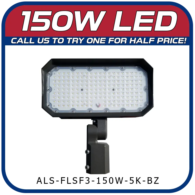 150W LED 3rd Generation 5000K Slip-Fitter Floodlight