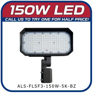 150W LED 3rd Generation 5000K Slip-Fitter Floodlight