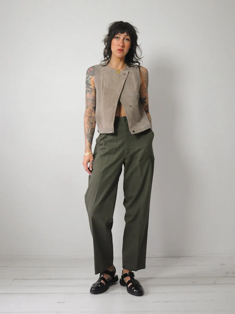 1970's Olive Military Field Pants