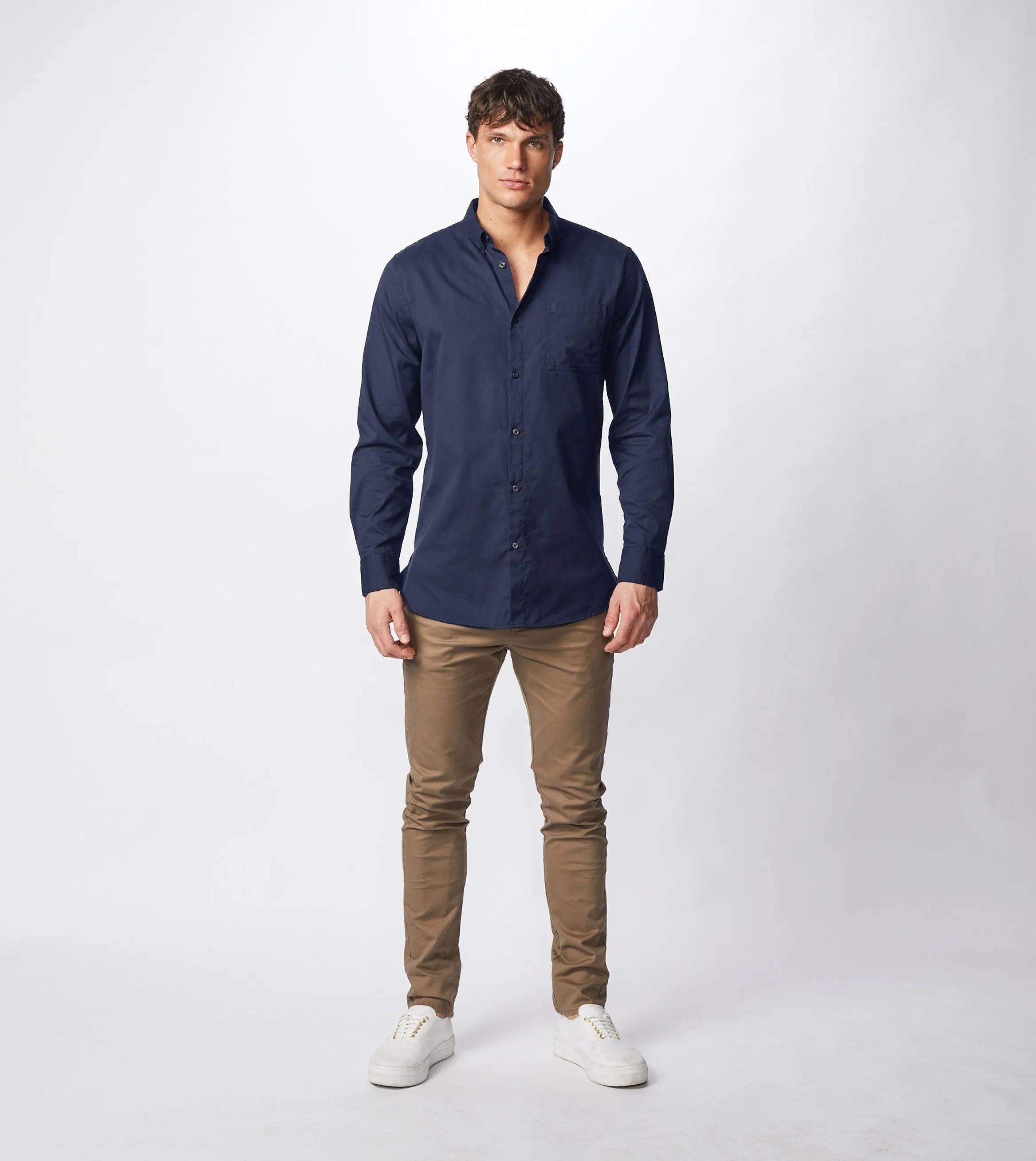 7 Foot LS Oxford Shirt Navy