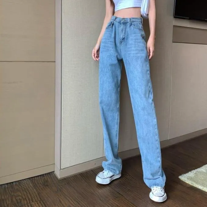 90S Aesthetic Blue Washed Oversize Baggy Jeans