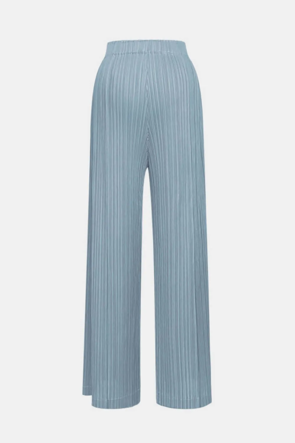 Accordion Pleated High Waist Wide Leg Pants with Pockets