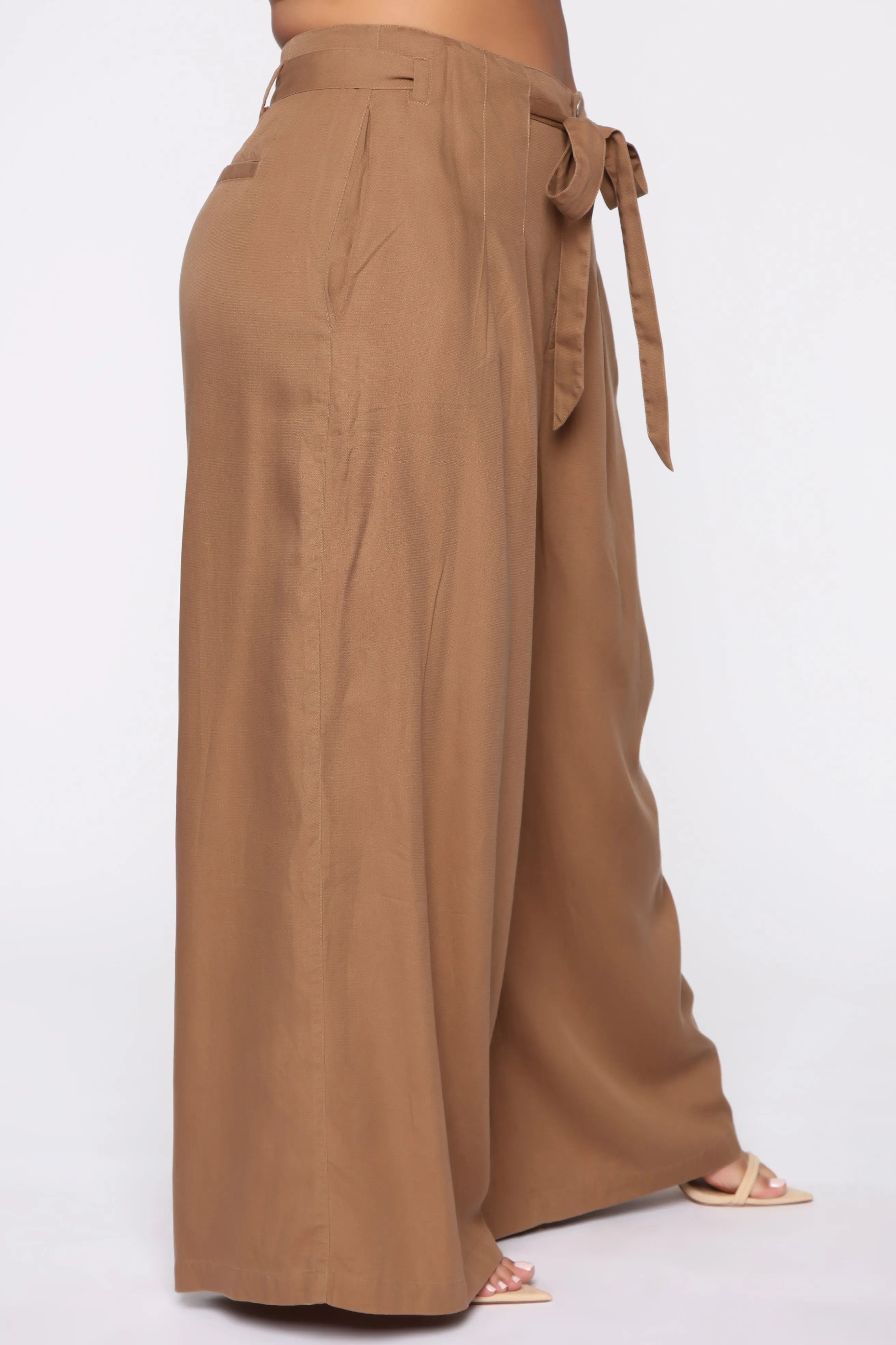 Amelie Palazzo Pant Set - Camel