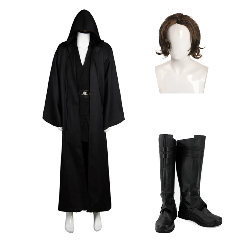 Anakin Skywalker Cosplay Costume Outfit Black Version