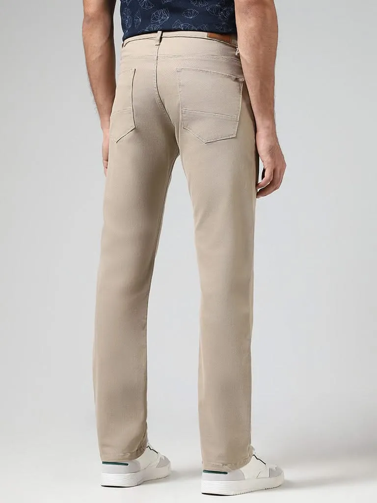 Ascot Beige Relaxed - Fit Mid - Rise Jeans