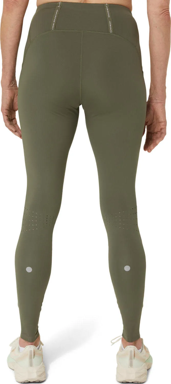 Asics Women&#x27;s Road High Waist Tight Mantle Green | Buy Asics Women&#x27;s Road High Waist Tight Mantle Green here | Outnorth