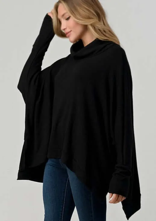 Aspen Oversized Cowl Neck Soft Sweater Made in USA