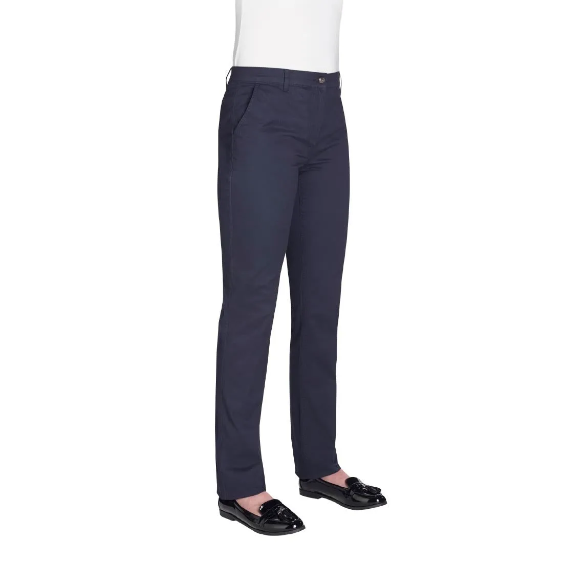 BA082-14 Brook Taverner Womens Houston Slim Leg Chinos Navy Size 14