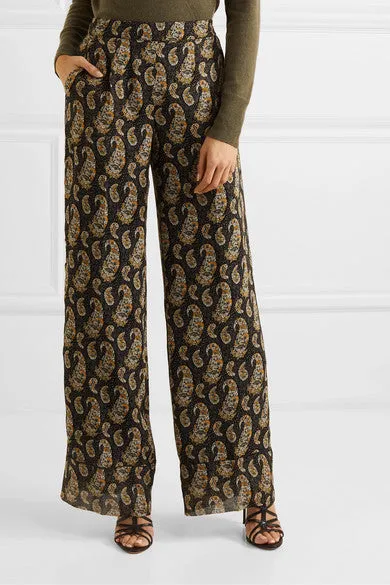 Bani Paisley Silk Wide Leg Pant