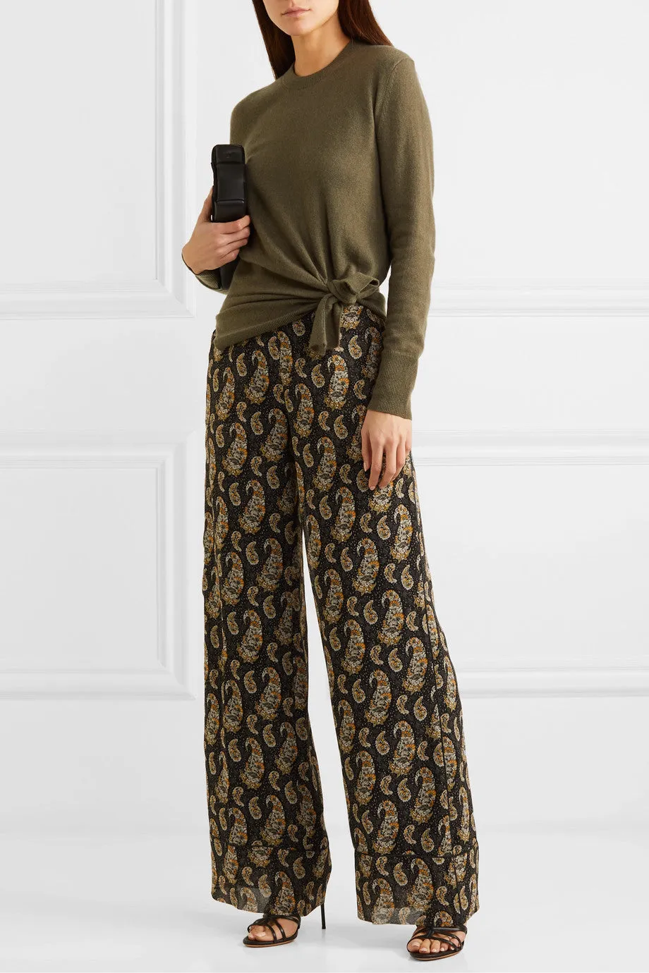 Bani Paisley Silk Wide Leg Pant