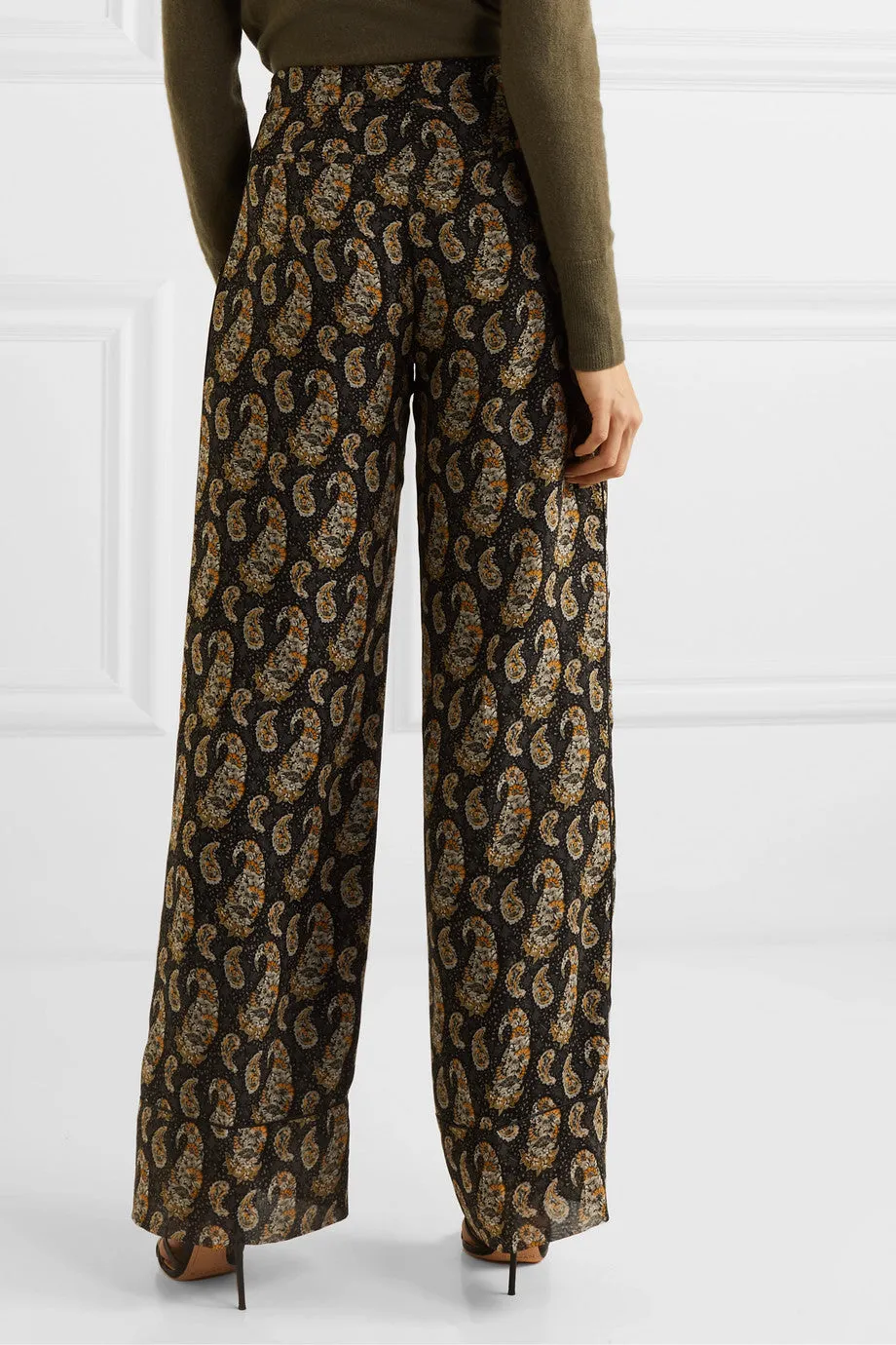 Bani Paisley Silk Wide Leg Pant