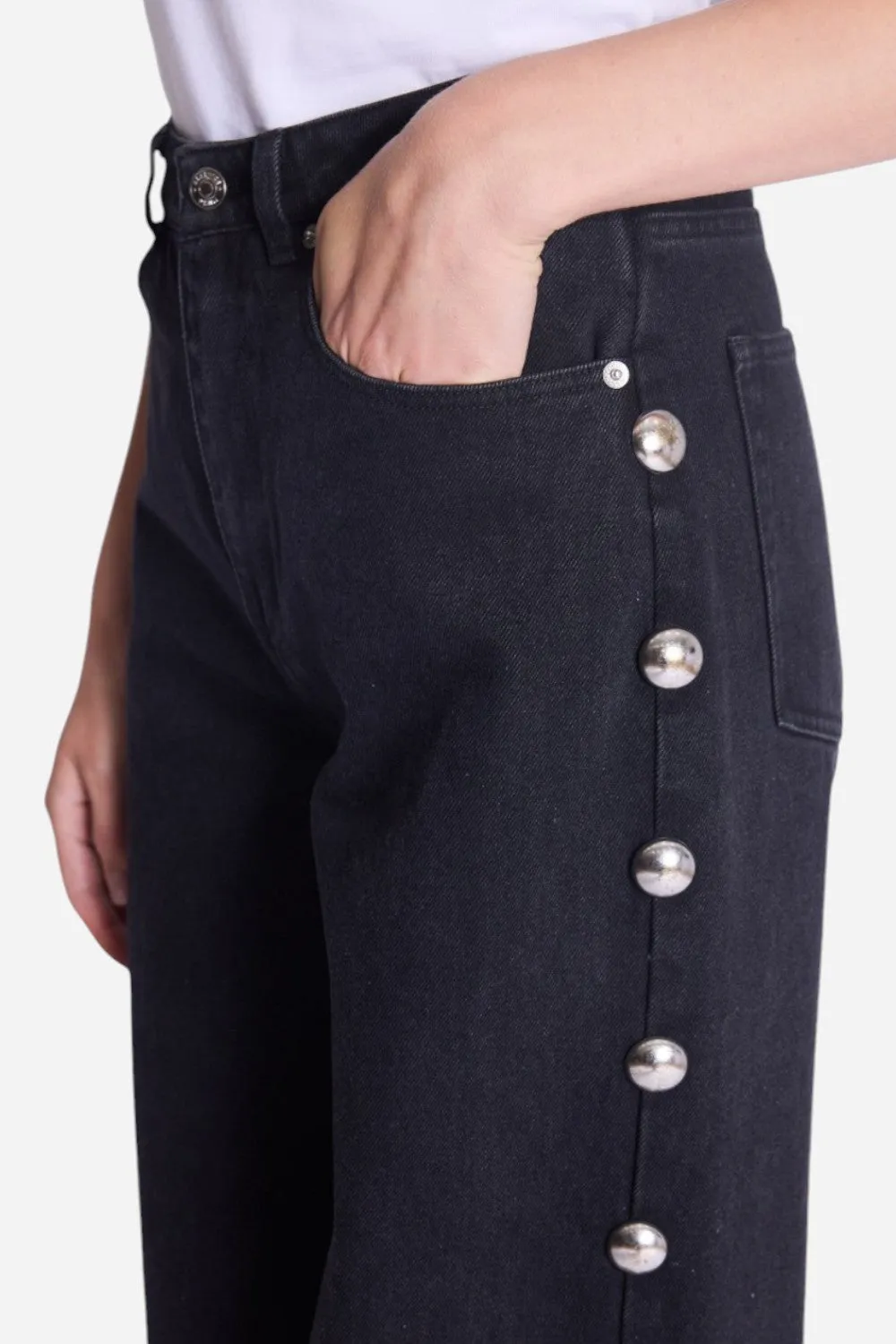 Bernice Memphis Studded Jeans in Black