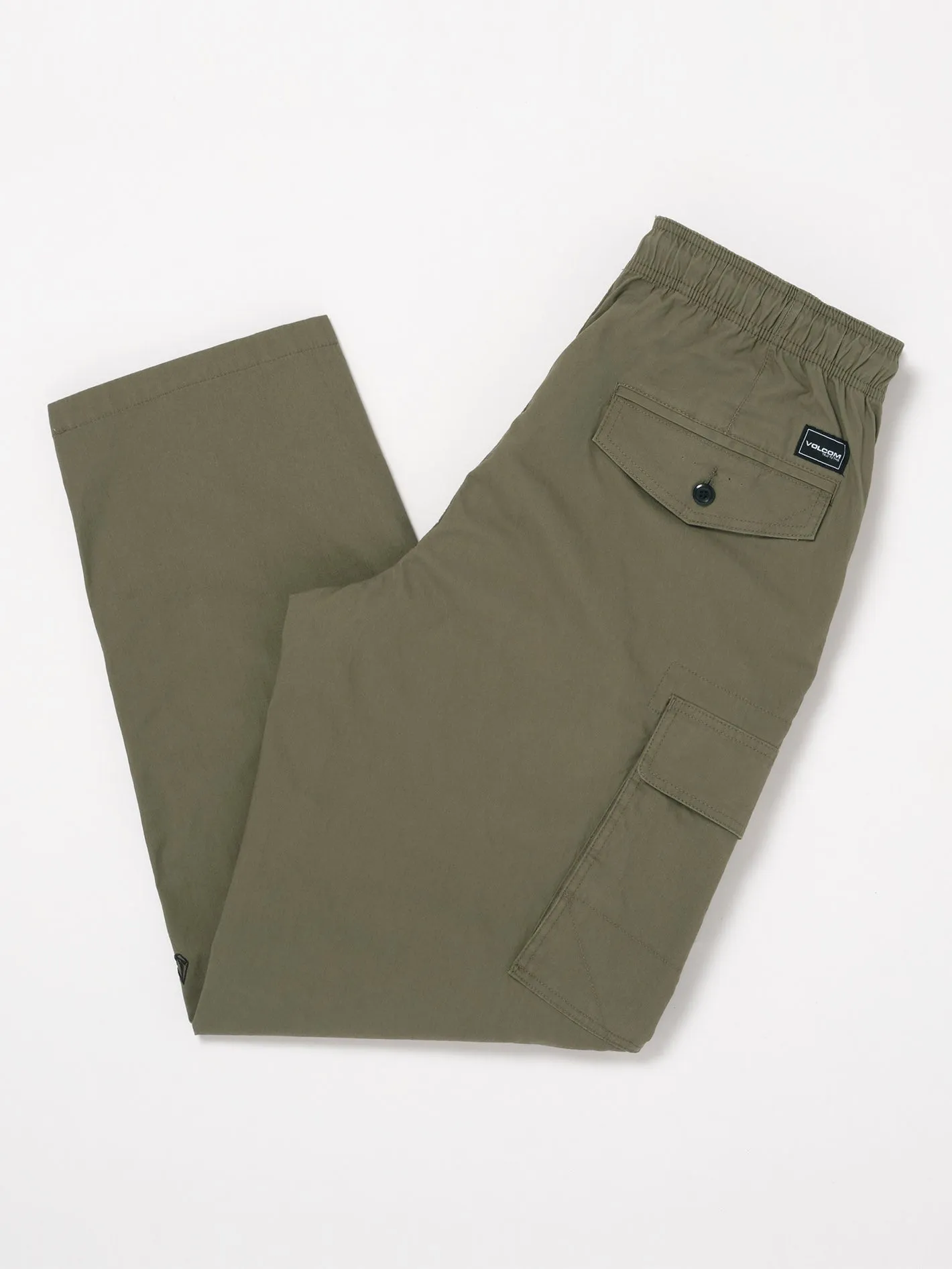 Billow Elastic Waist Cargo Trousers - Wintermoss