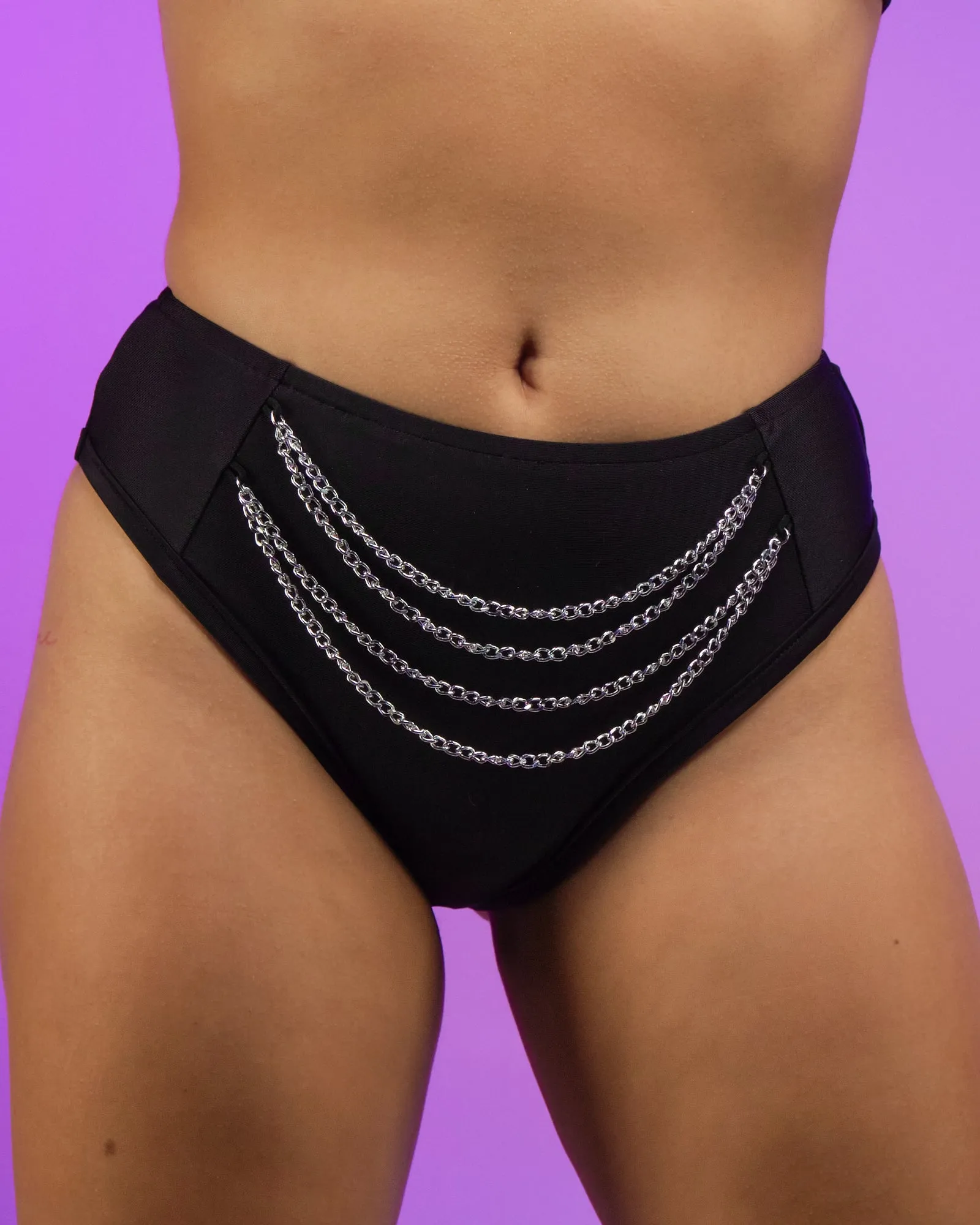 Black Breakin' Chains High Waist Bottoms