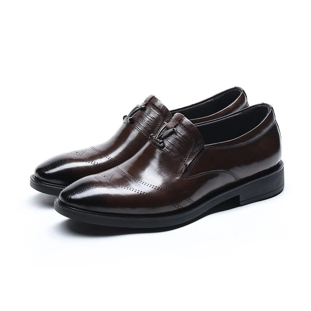 Black soild Low Top Oxford Shoes for Men