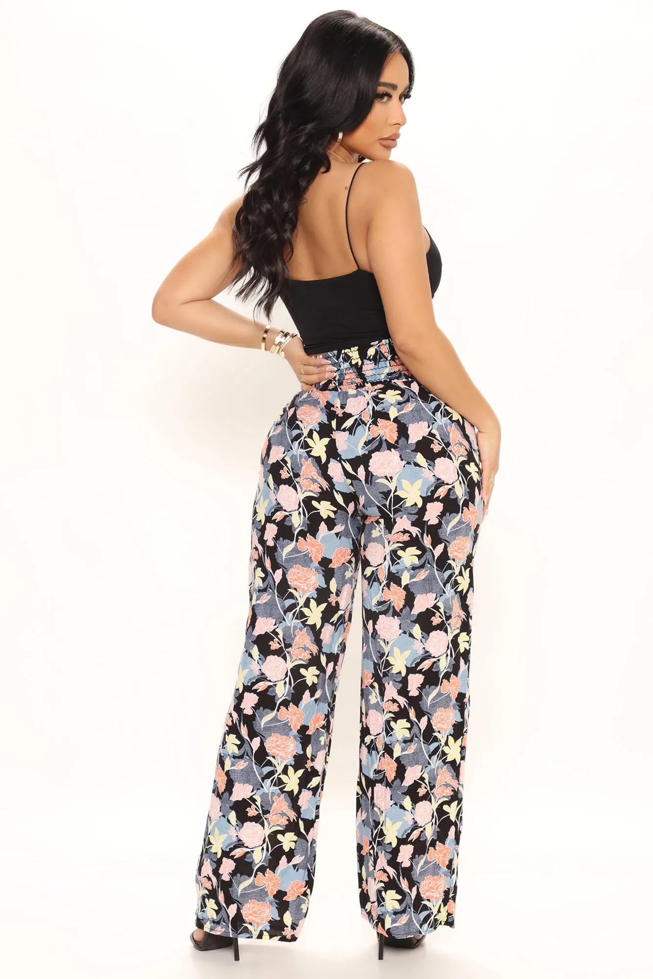 Blooming Hour Wide Leg Pant - Mauve/combo