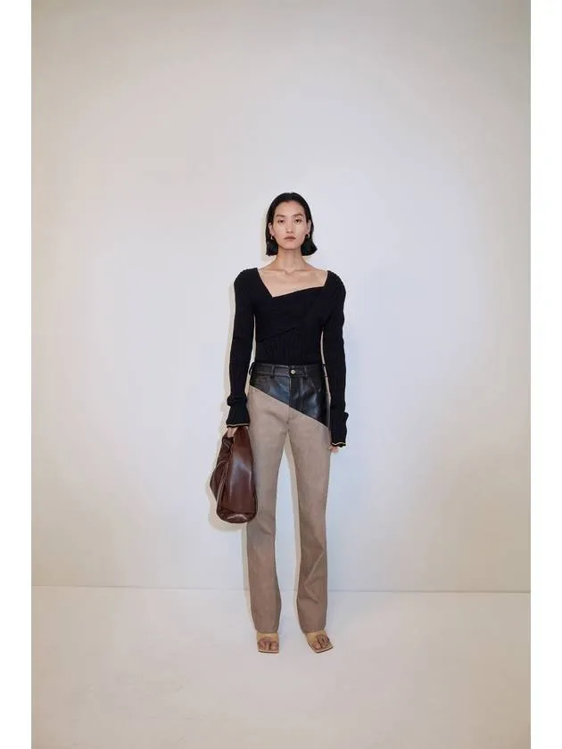 Bottega Veneta Brown Leather Jeans