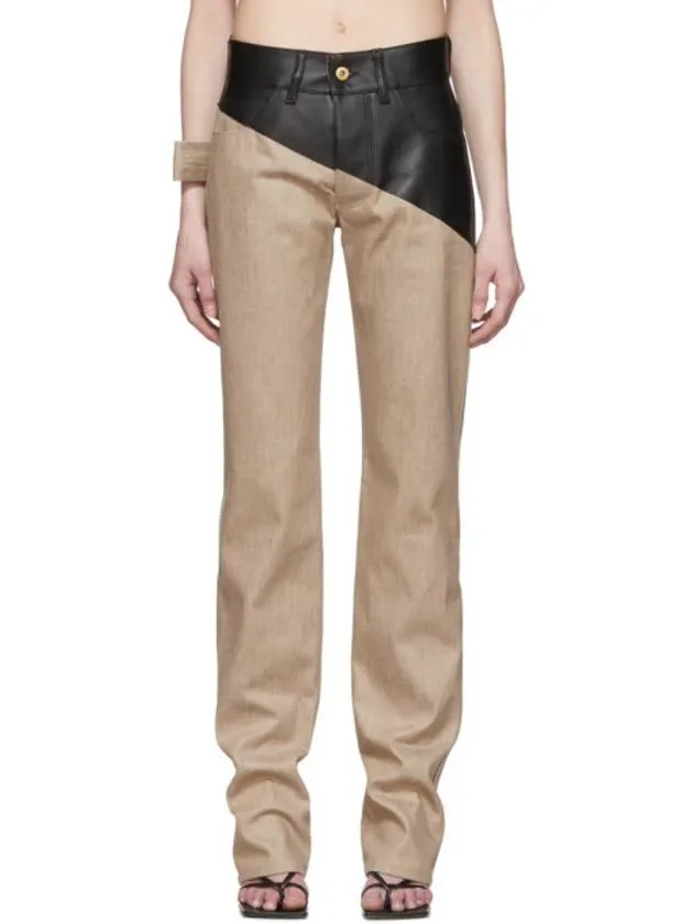 Bottega Veneta Brown Leather Jeans