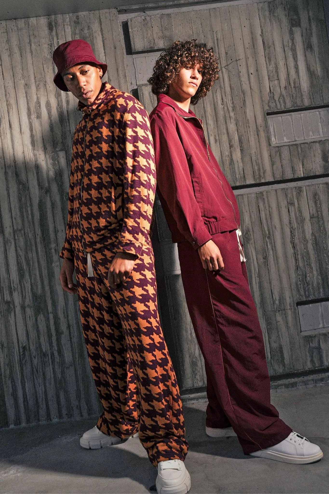 Bowie Houndstooth Baggy Pants