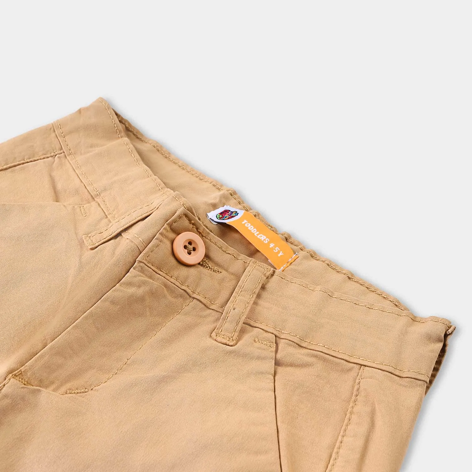 Boys Cotton Pant Solid-Sand