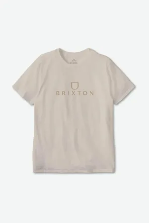 BRIXTON - ALPHA THREAD S/S STT - CREAM/SAND