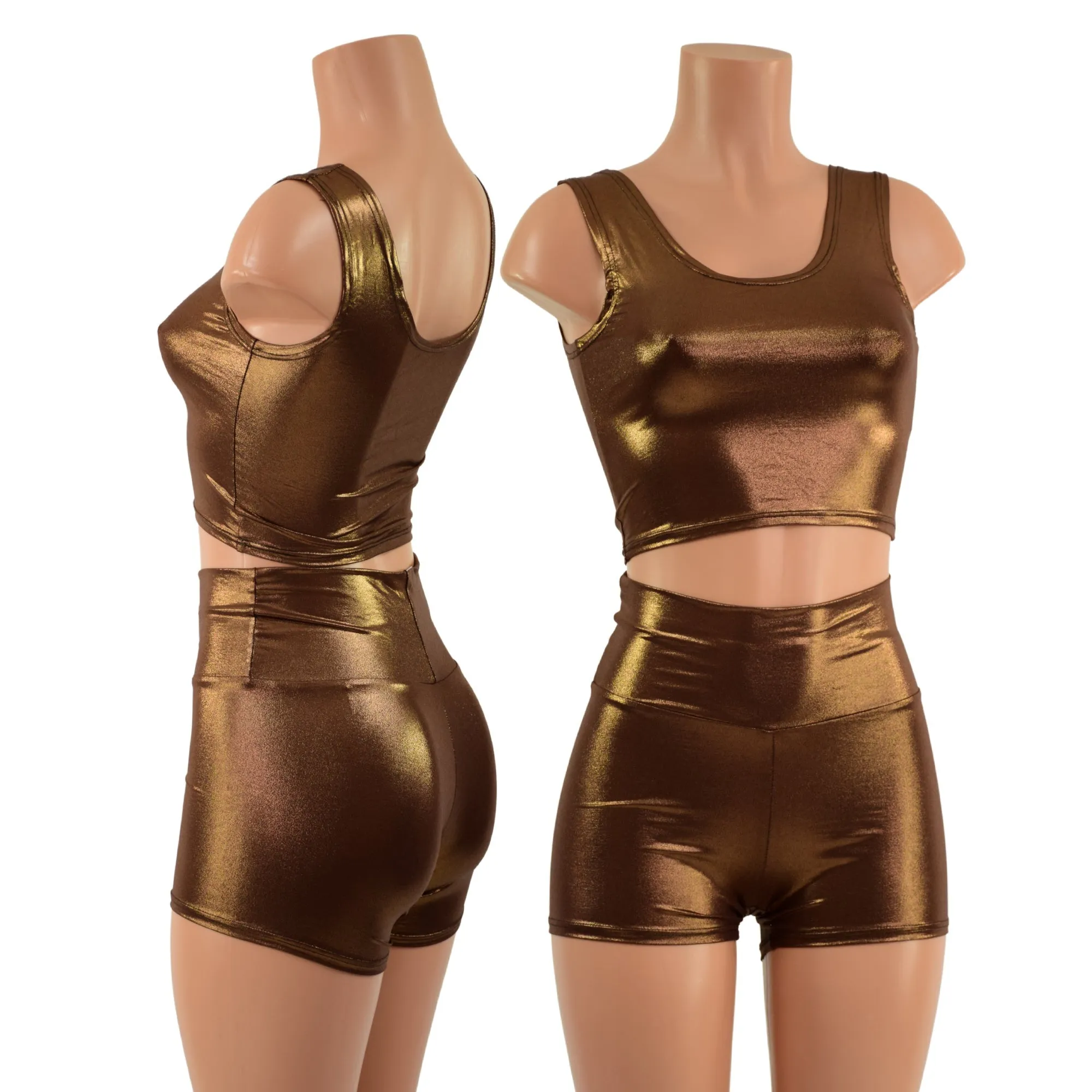 Bronze Babe High Waist Shorts OR Top READY to SHIP