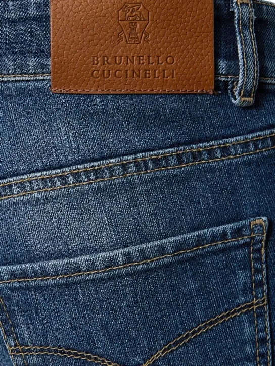 Brunello Cucinelli   Stonewashed cotton denim jeans 