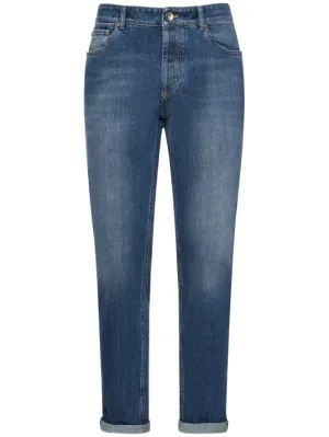 Brunello Cucinelli   Stonewashed cotton denim jeans 