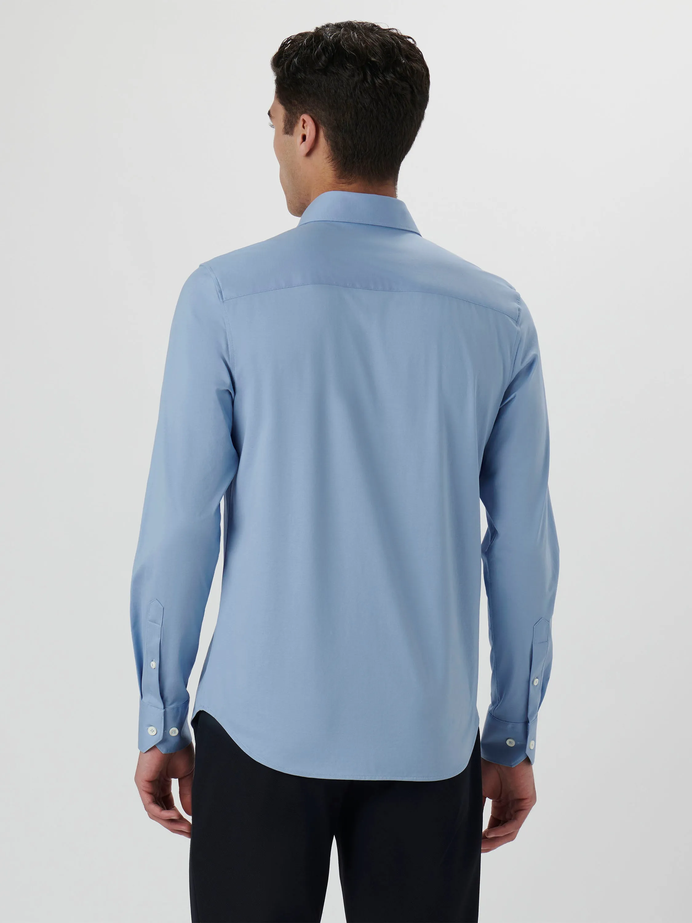 Bugatchi Ooohcotton Solid Sport Shirt - Air Blue