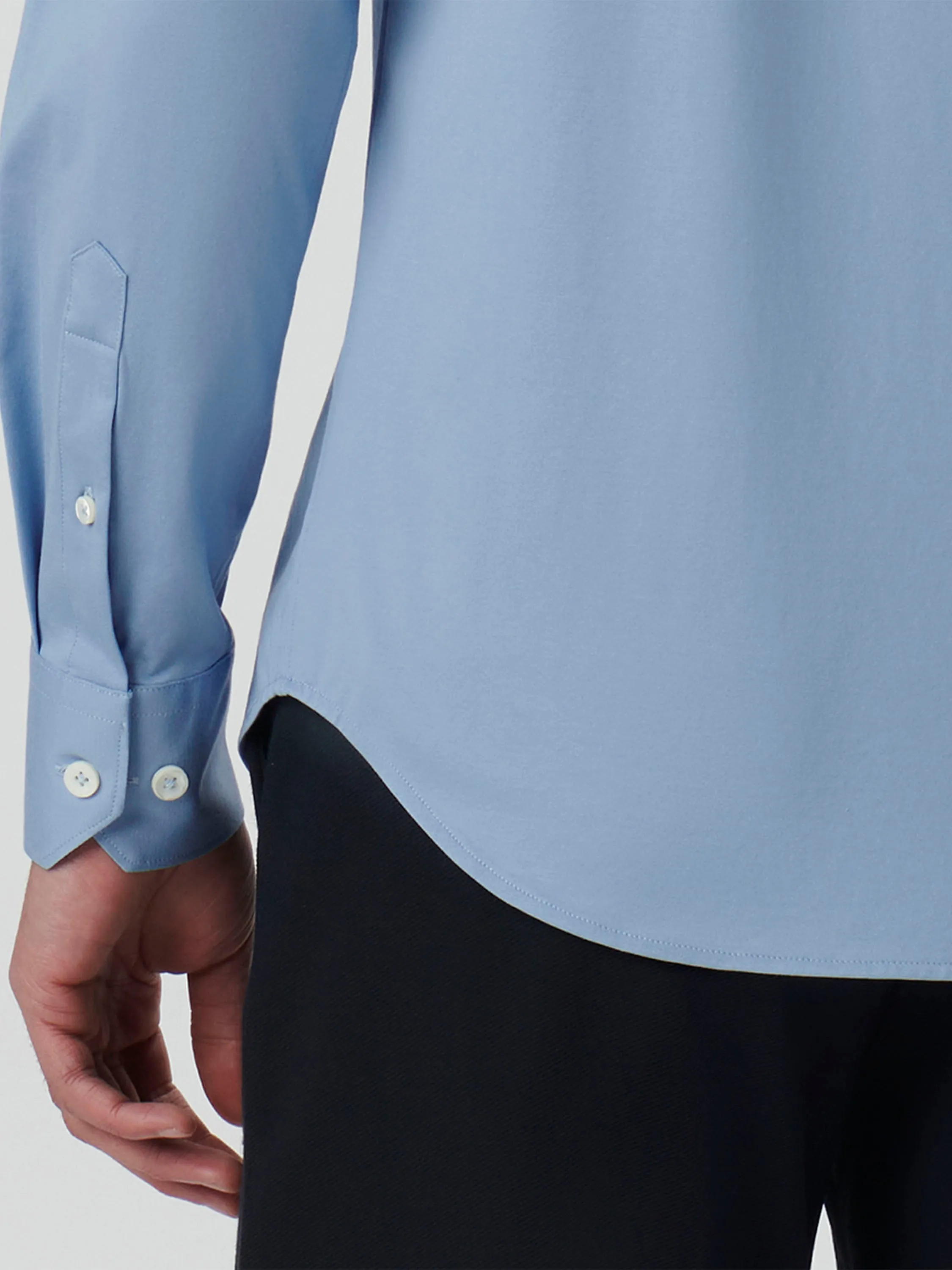 Bugatchi Ooohcotton Solid Sport Shirt - Air Blue