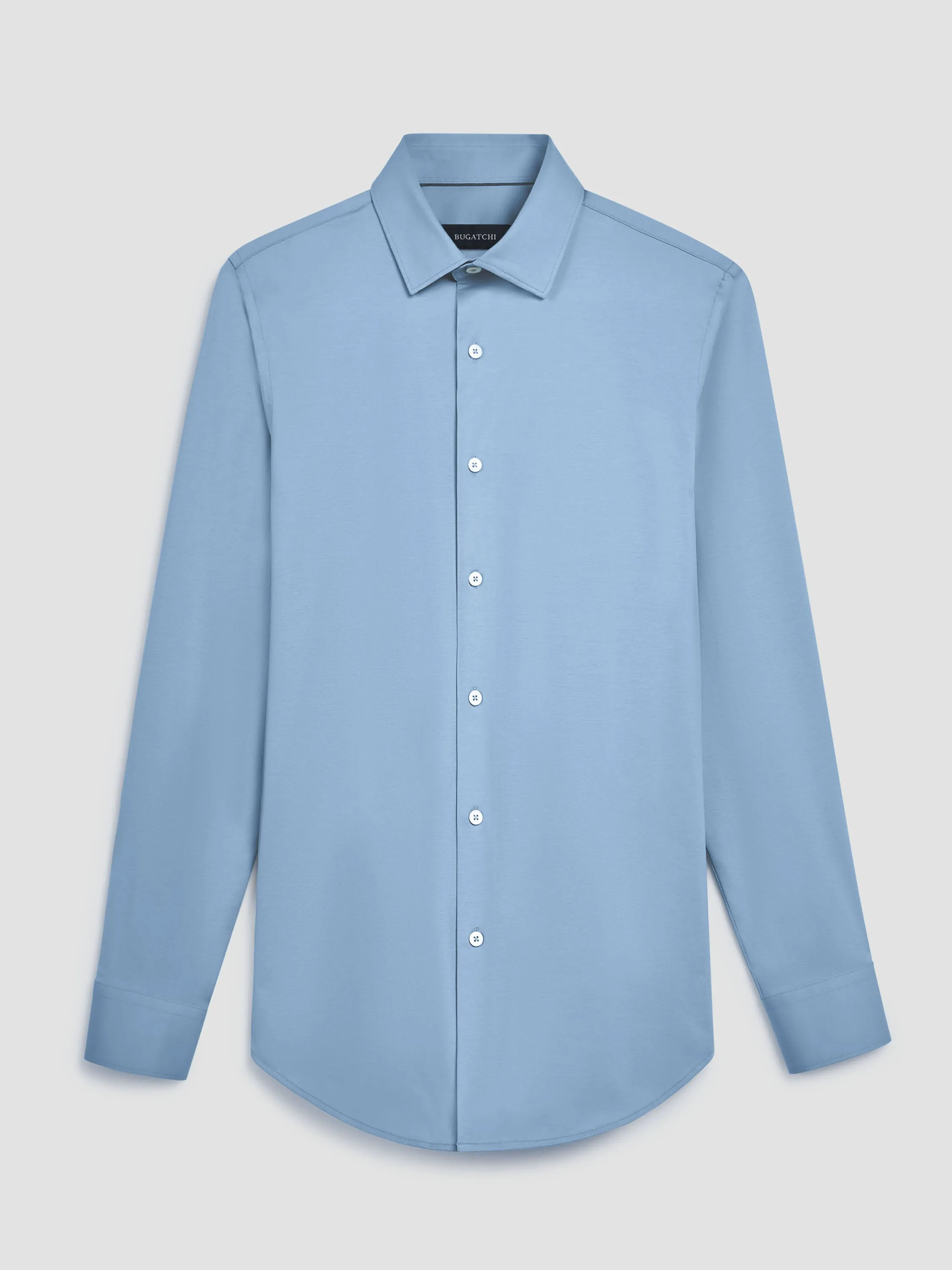 Bugatchi Ooohcotton Solid Sport Shirt - Air Blue