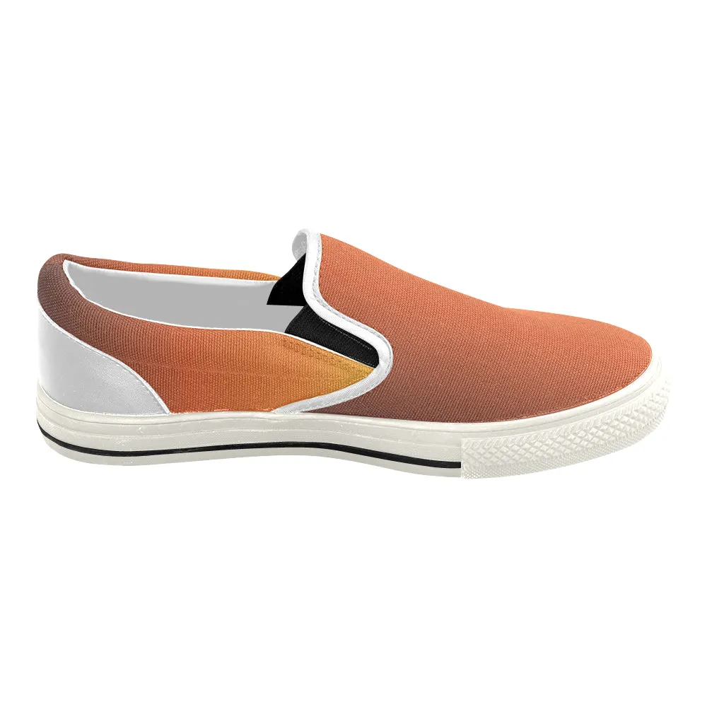 Buy Women's Orange Solids Print Canvas Slip-on Shoes at TFS