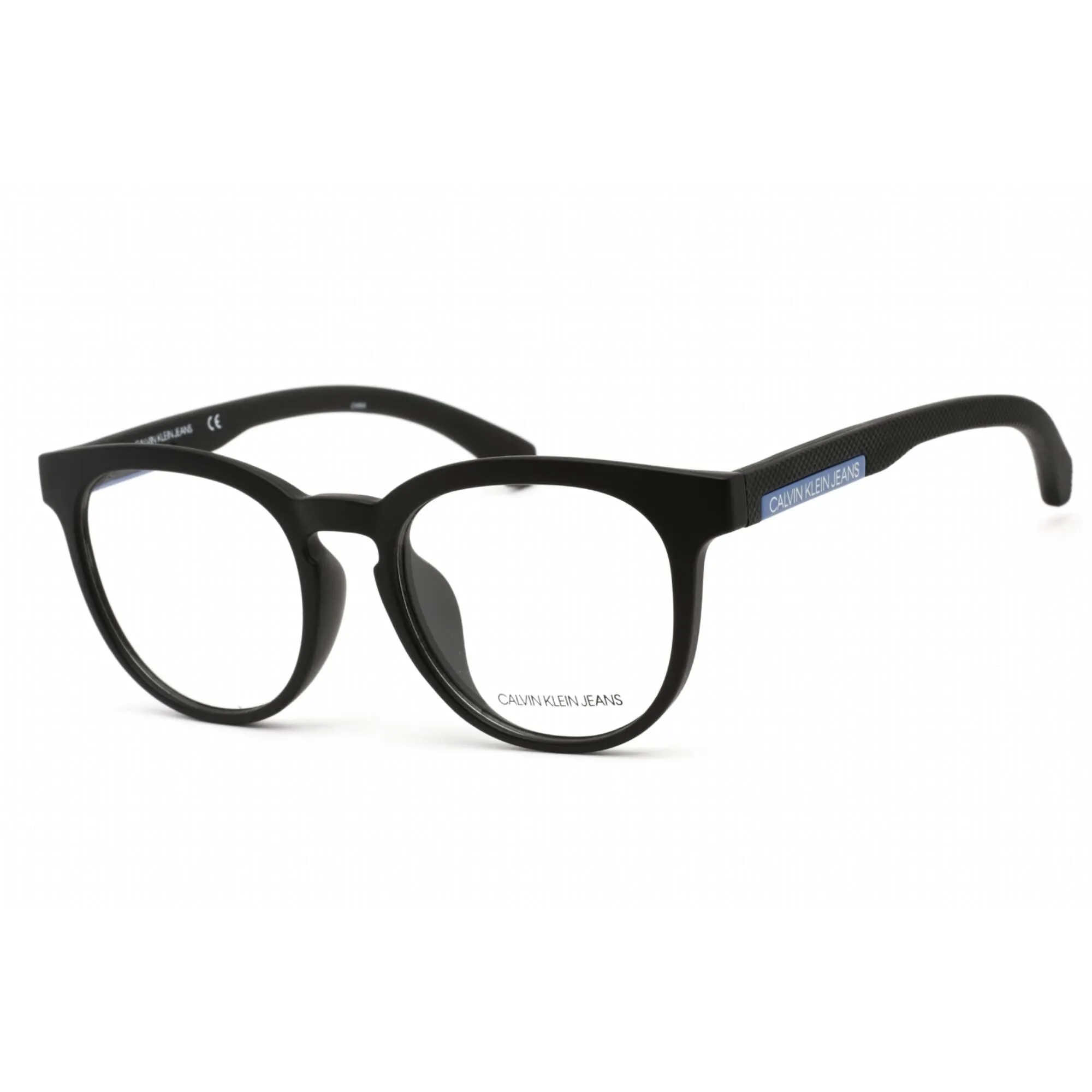 Calvin Klein Jeans Unisex Eyeglasses - Matte Black Plastic Round Frame | CKJ804AF 002