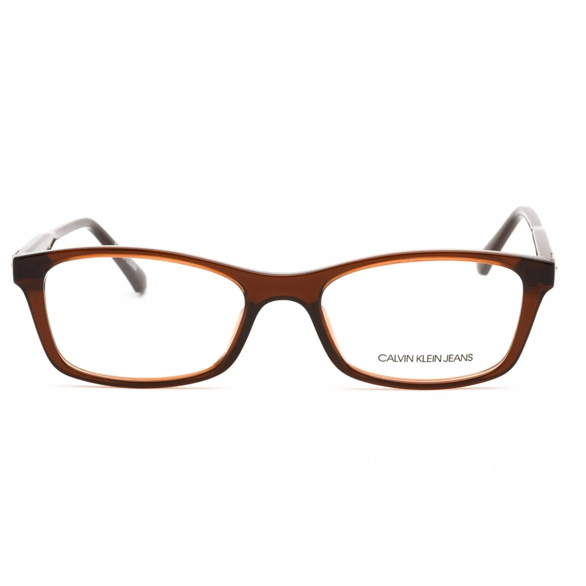 Calvin Klein Jeans Women's Eyeglasses - Crystal Brown Rectangular Frame | CKJ19523 210