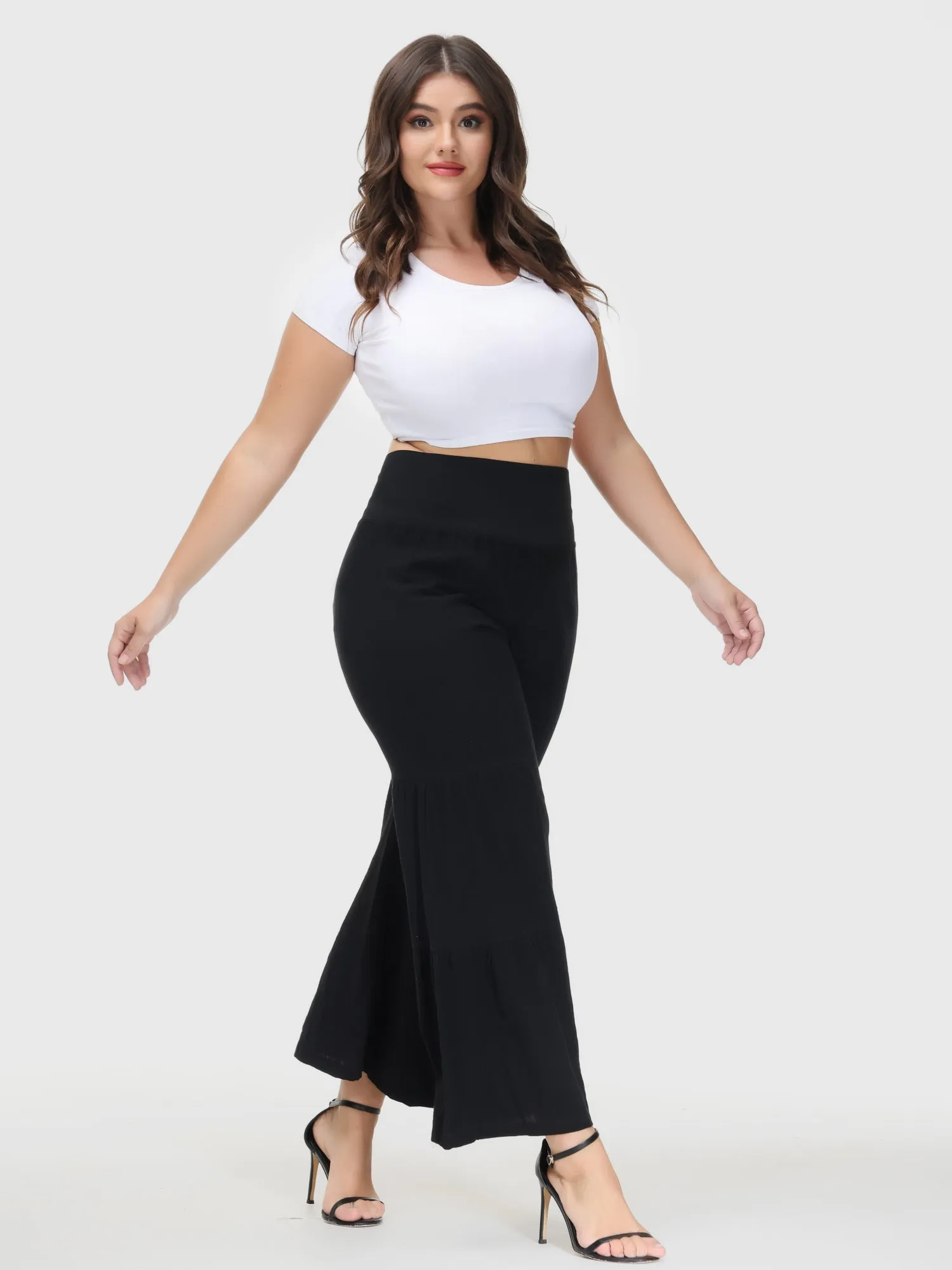 Casual Loose High Waist Wide Leg Linen Pants