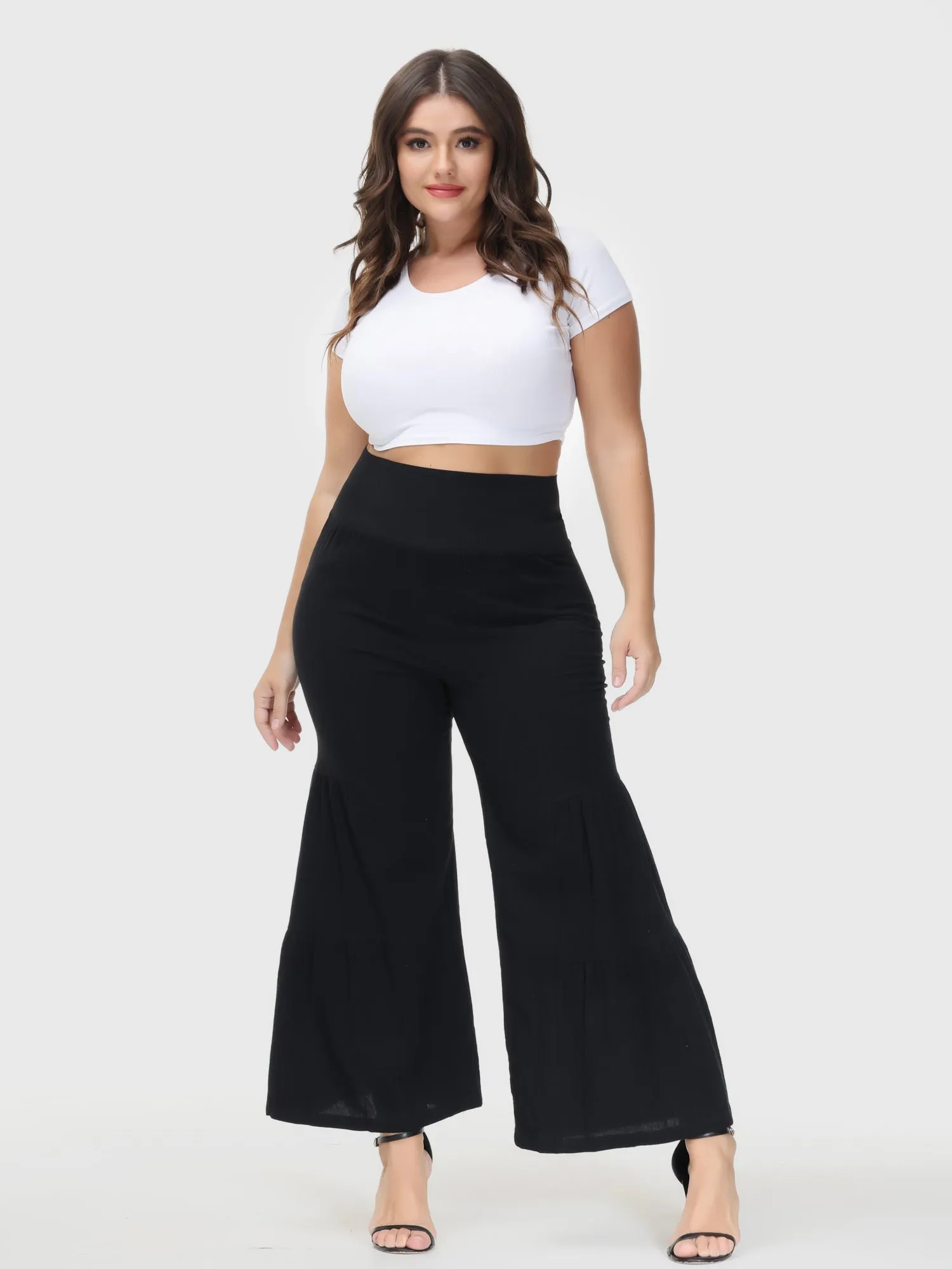 Casual Loose High Waist Wide Leg Linen Pants