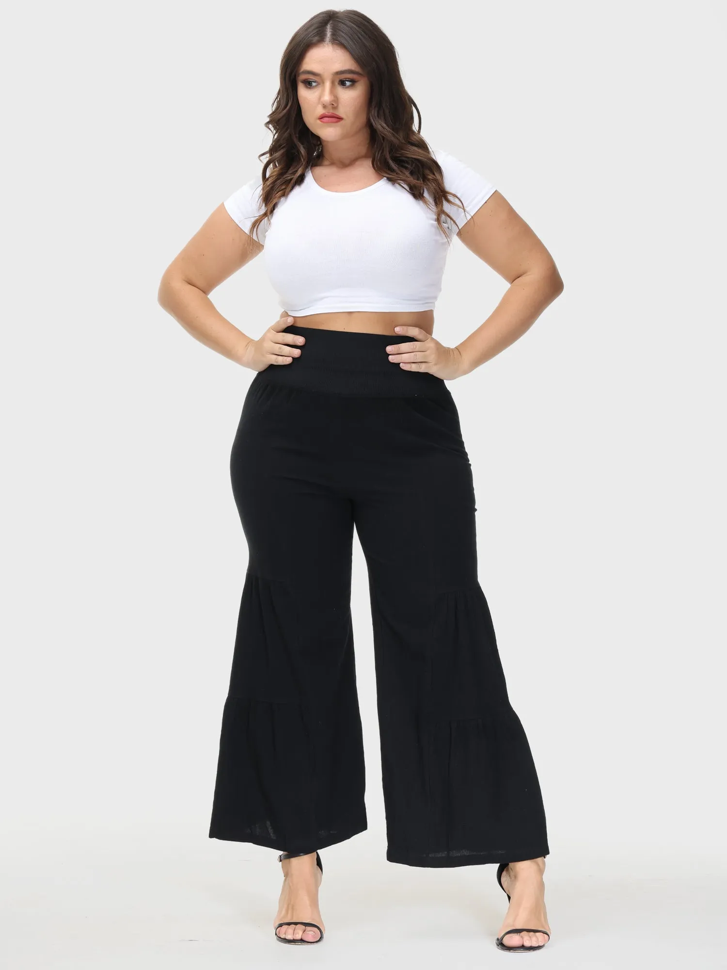 Casual Loose High Waist Wide Leg Linen Pants