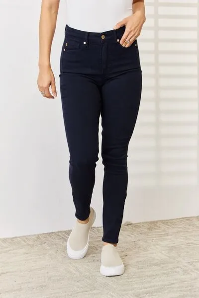 Celeste Garment Dyed Tummy Control Skinny Jeans