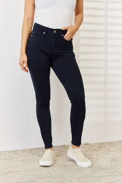 Celeste Garment Dyed Tummy Control Skinny Jeans