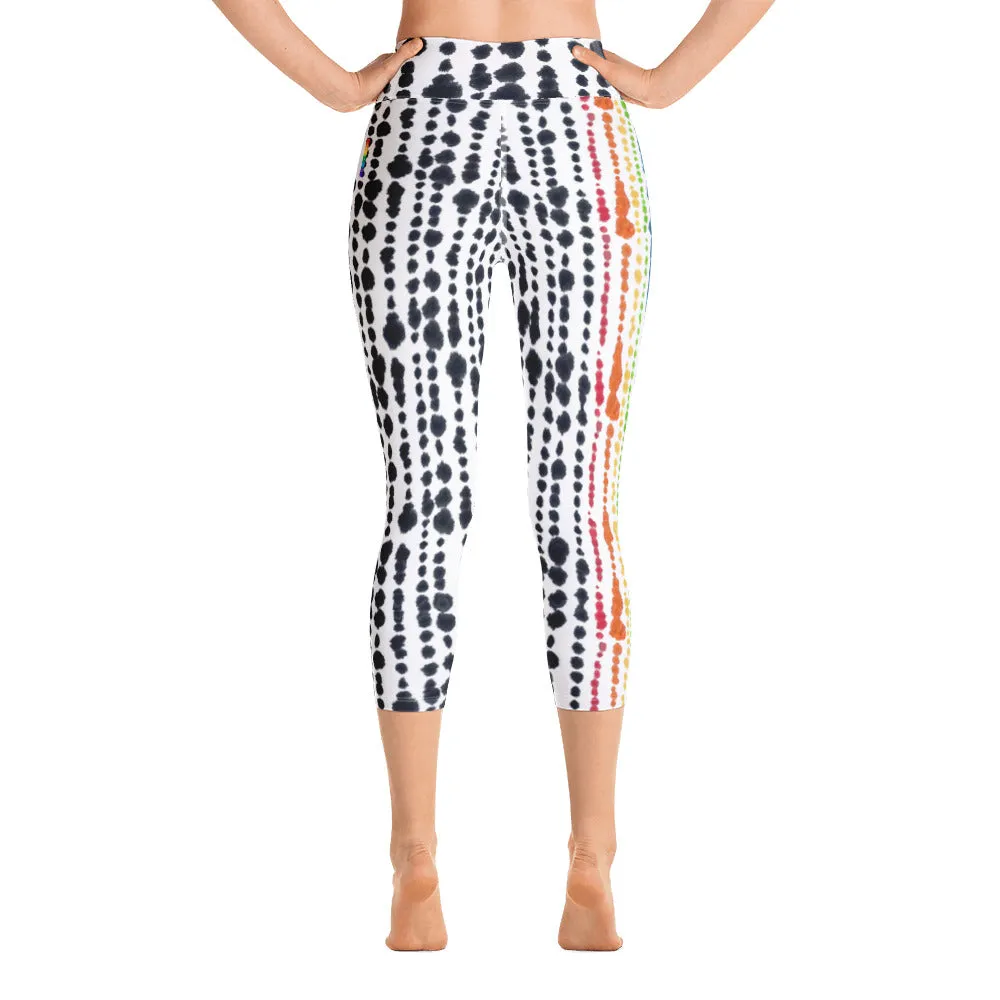 Chakra Tie-Dye High Waist Yoga Capri Leggings