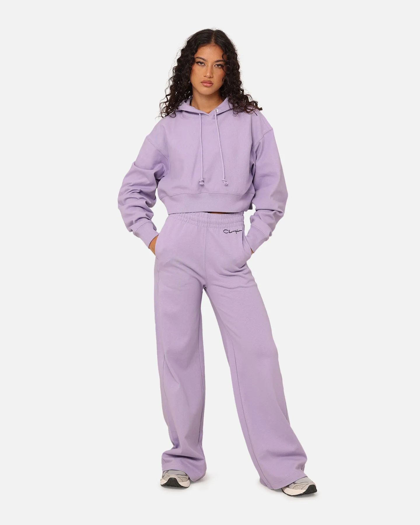 Champion Women's Jersey Heavyweight Wide Leg Pants Lavender U62 Cs