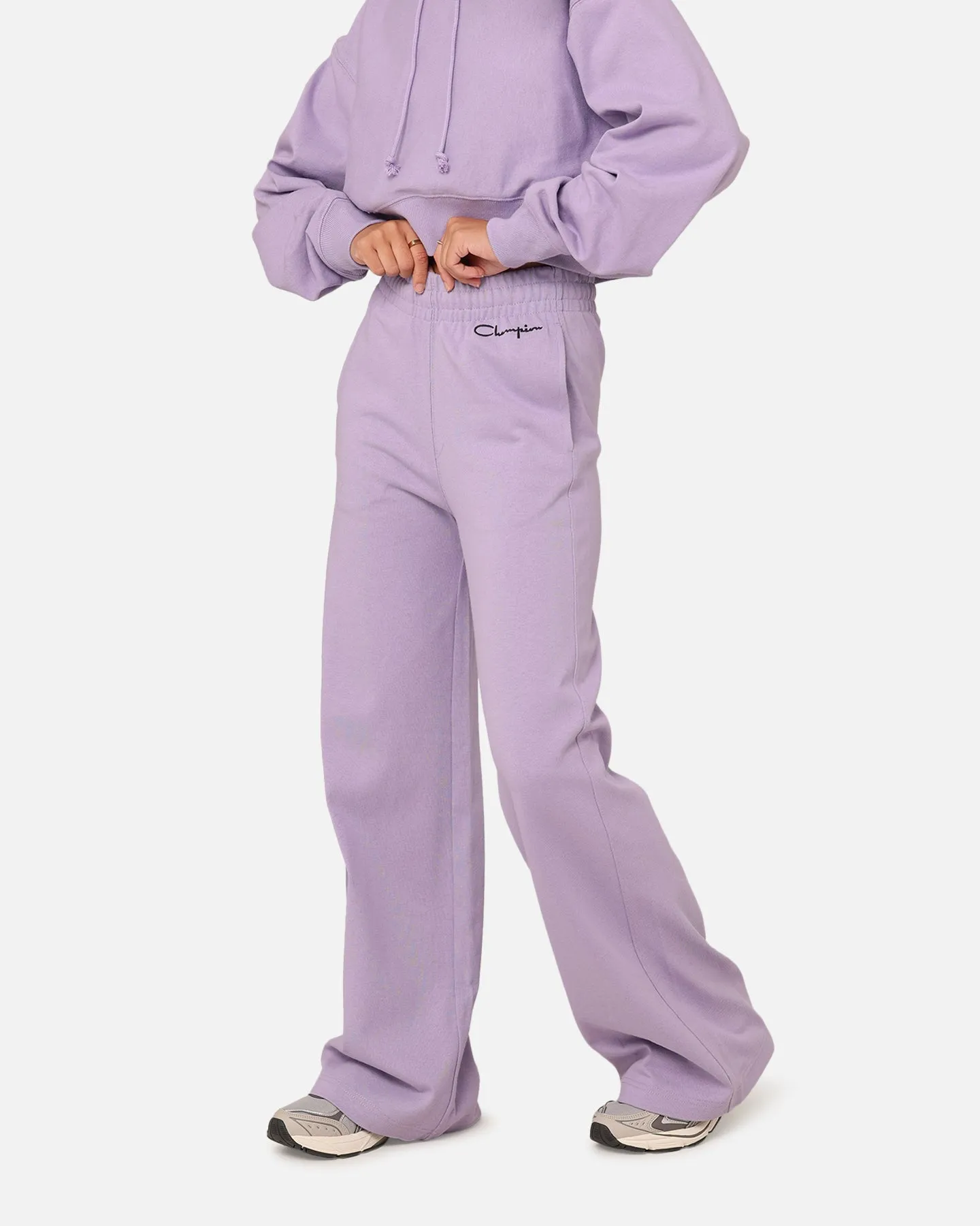 Champion Women's Jersey Heavyweight Wide Leg Pants Lavender U62 Cs