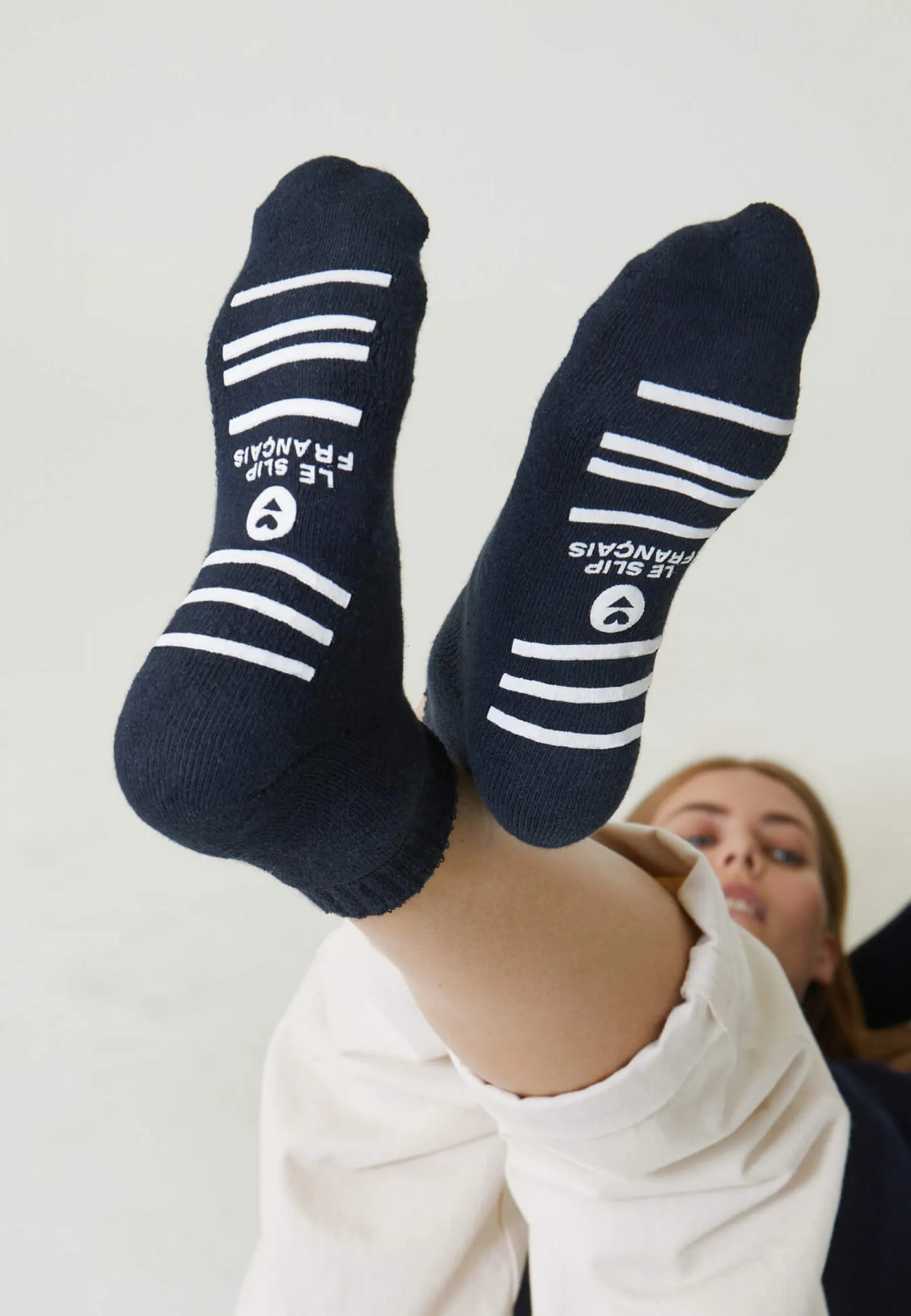 Chaussonou Marine - Chaussettes Courtes À Semelle Anti-Dérapante