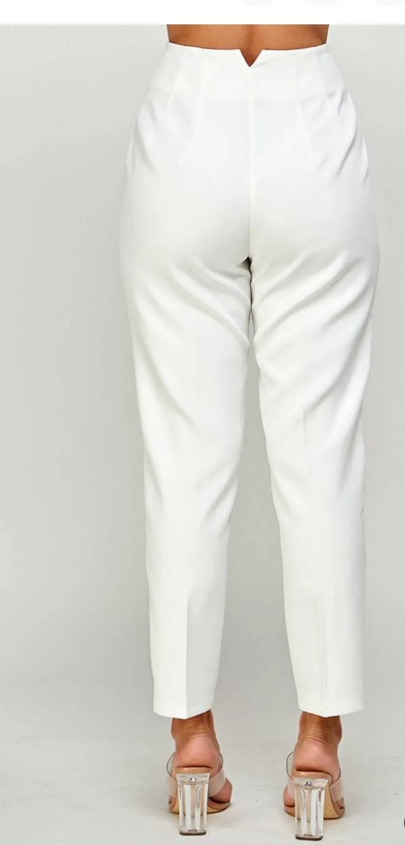 Cimo High Waist Pants (White)