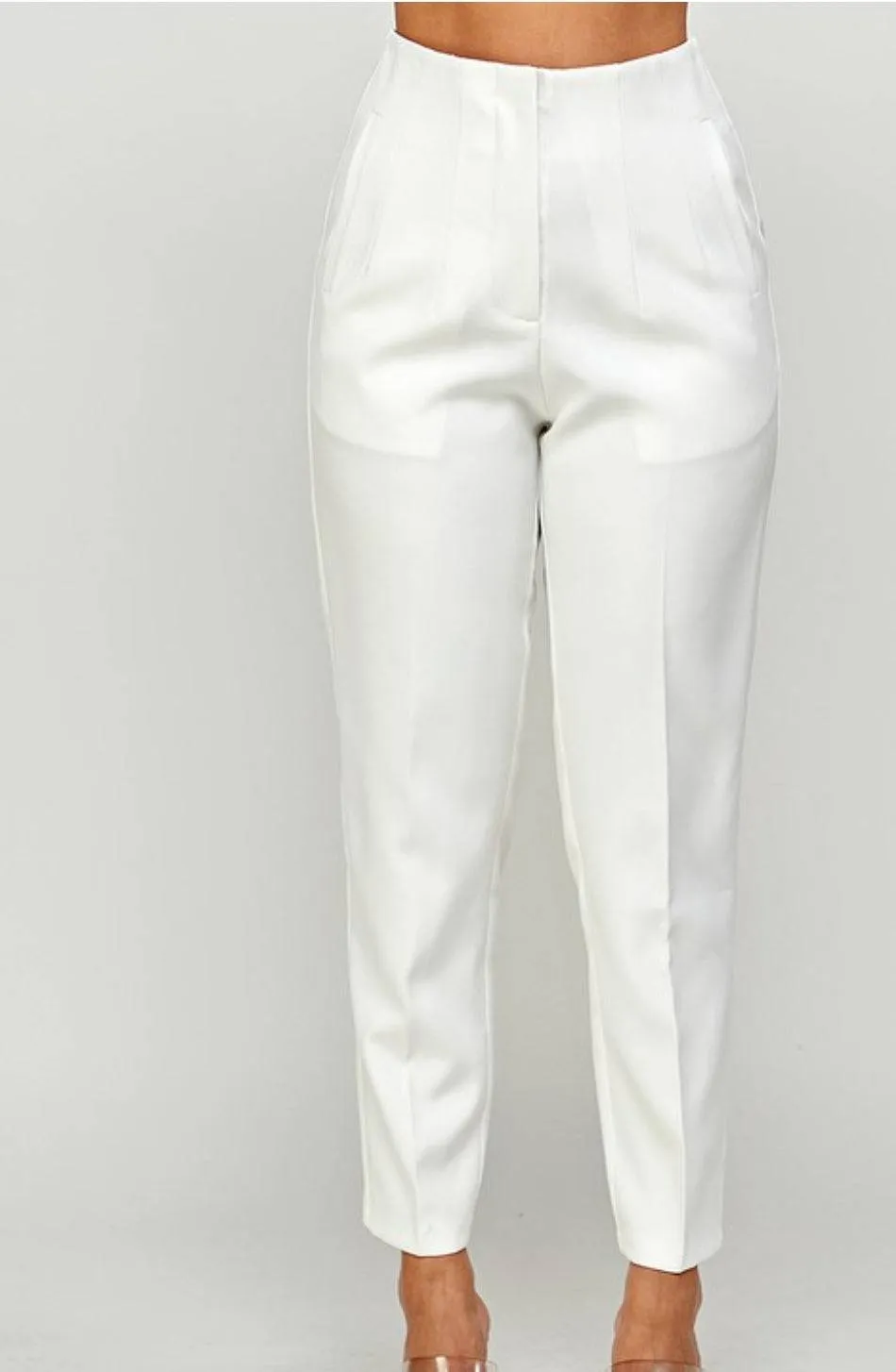 Cimo High Waist Pants (White)