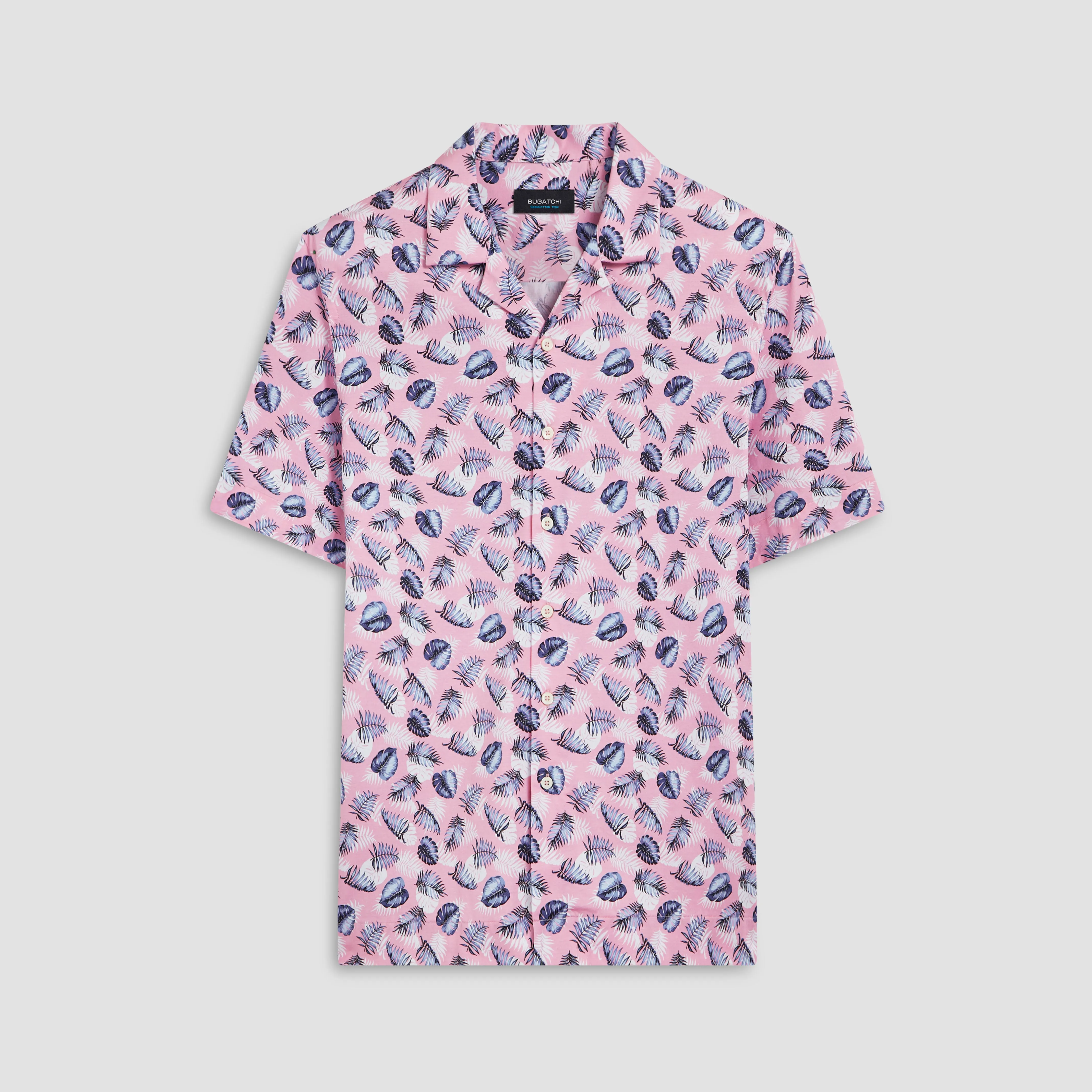 Cole Leaf Print OoohCotton Camp Shirt