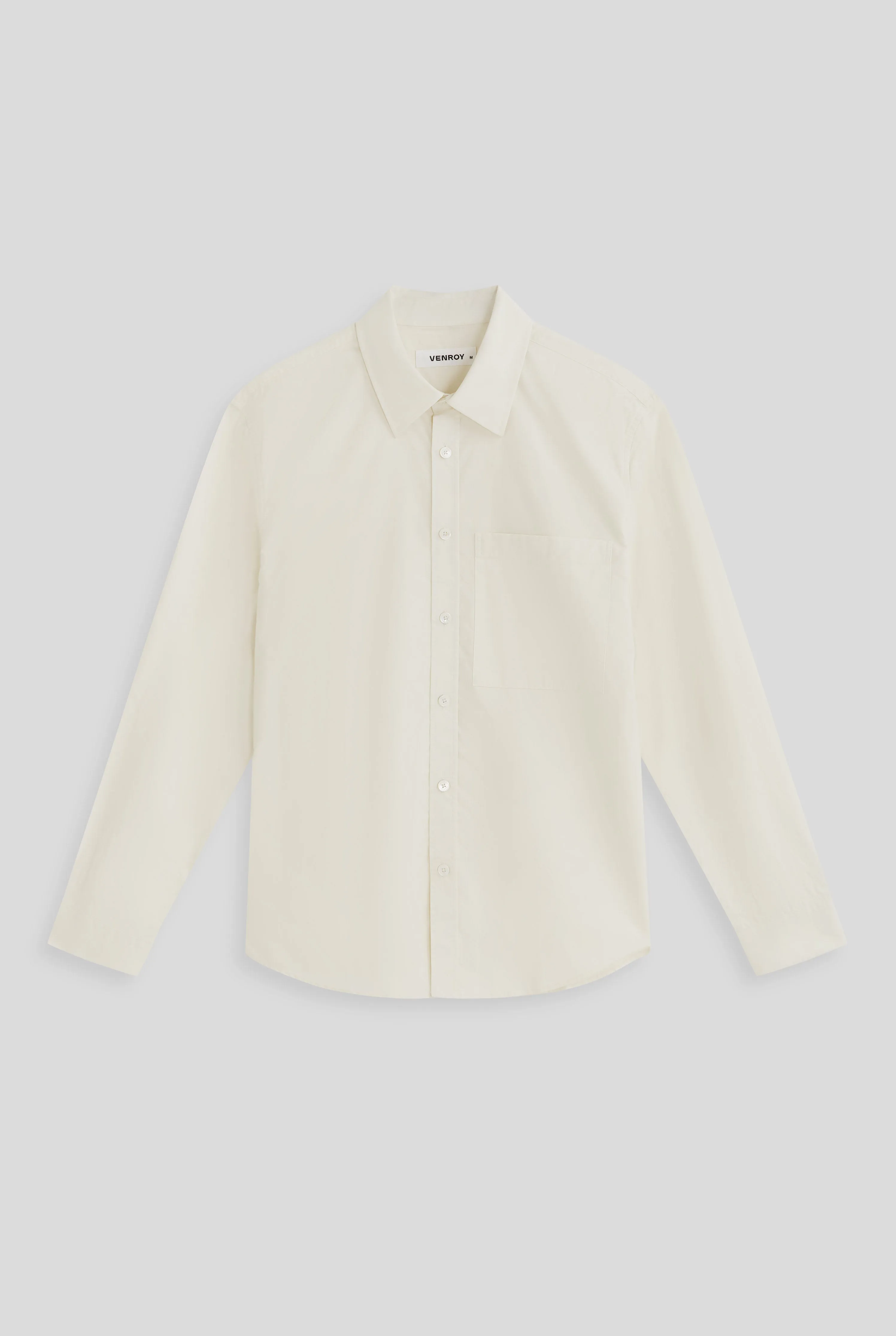 Cotton Panelled Shirt - Beige