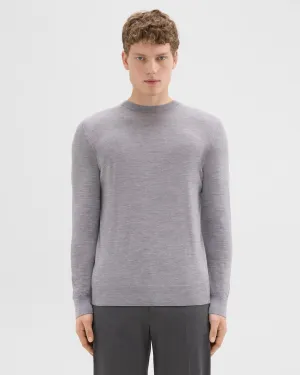 Crewneck Sweater in Regal Wool Cool Heather Grey