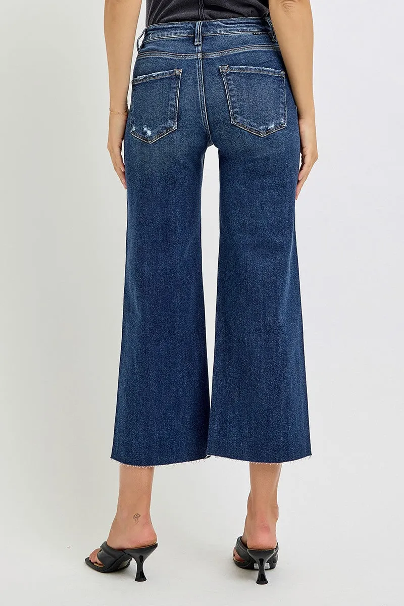 Cropped button Hi Rise - Dark Blue